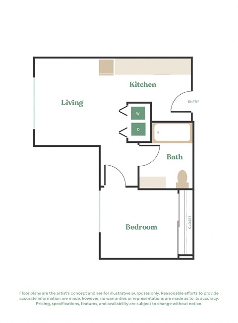 a floor plan of a house with a bedroom and a living room